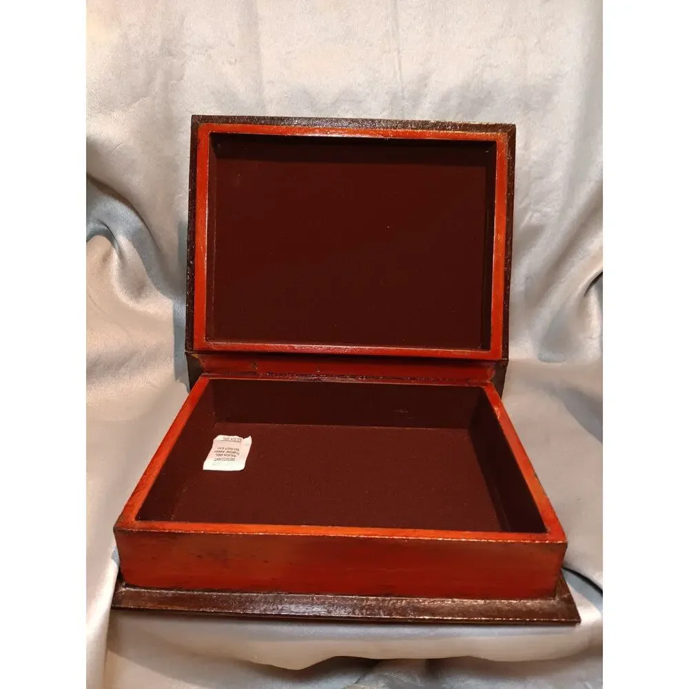Wooden Decorative Storage Box Faux Book “War and Peace